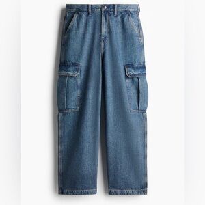 H&M Baggy Fit Cargo Jeans Size 32